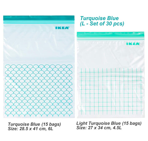 IKEA ISTAD 6 qt bags ready for bulk foods and leftovers.