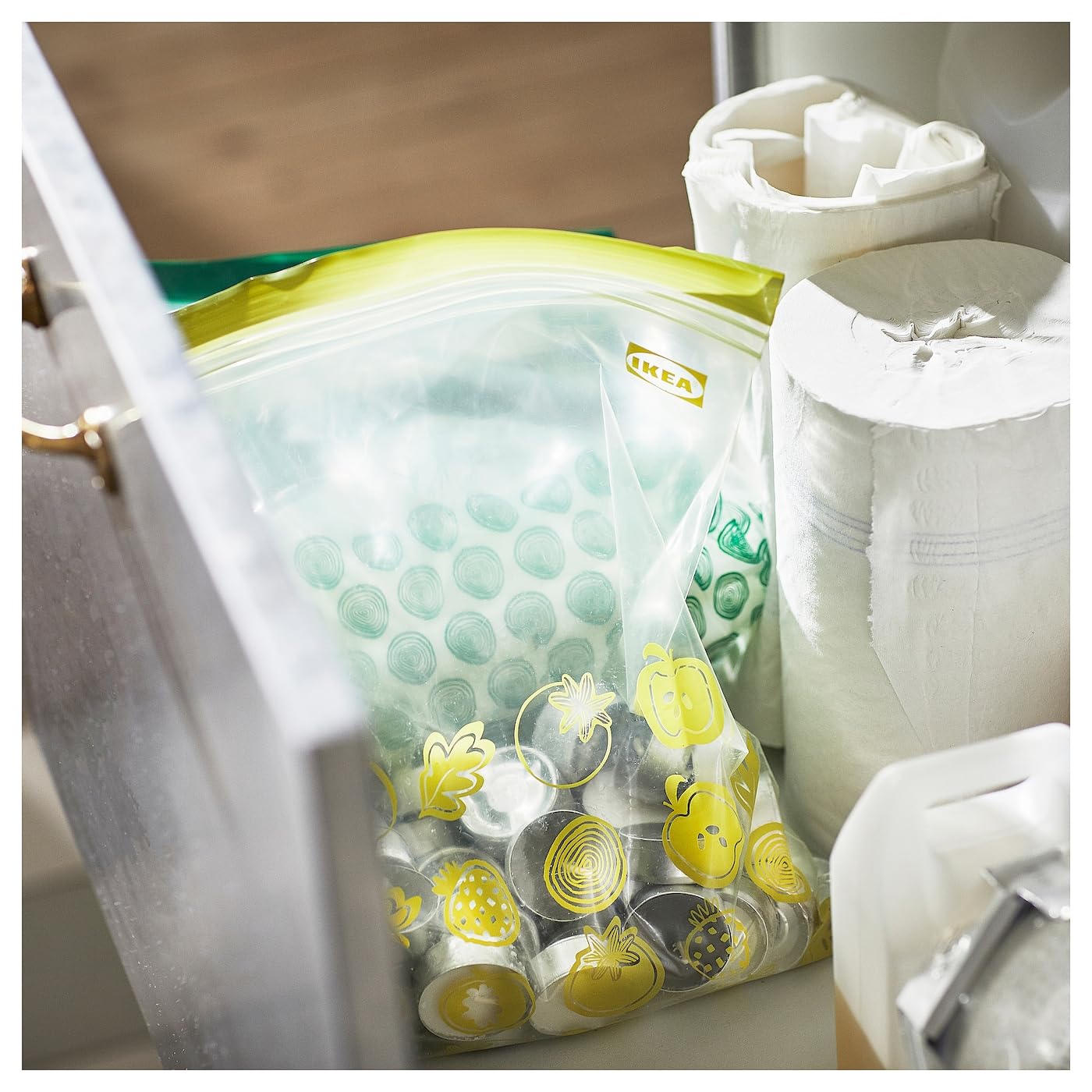 IKEA ISTAD resealable freezer bags help reuse and reduce waste.