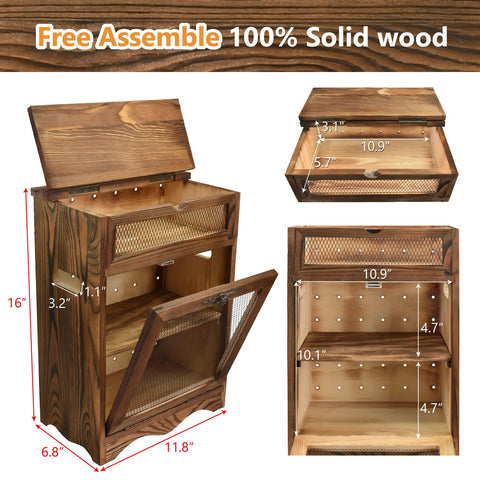 Ikee Design cabinet with magnetic front doors keeps items neatly concealed.