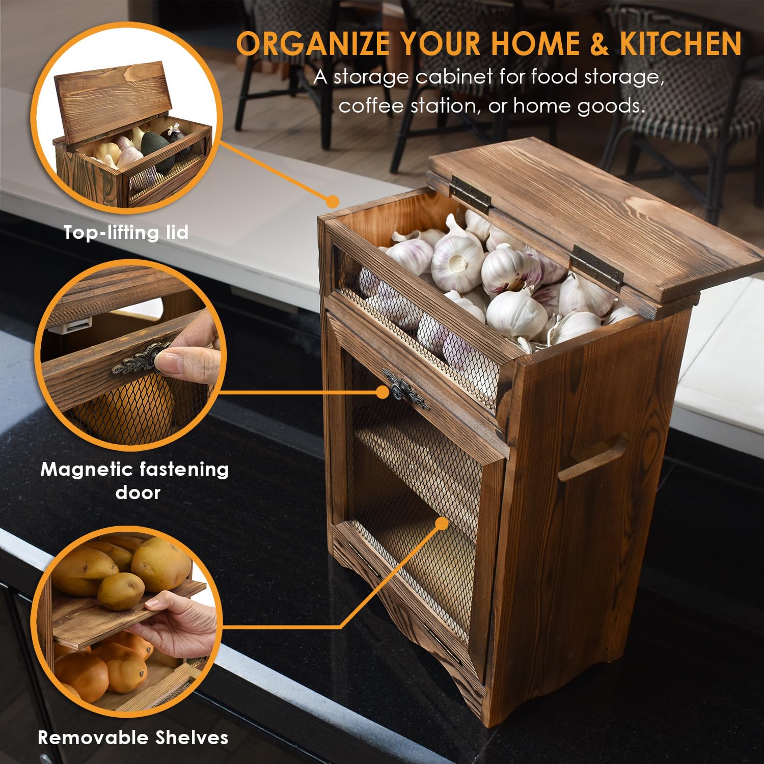 Ikee Design pine wood construction provides durable rustic charm.