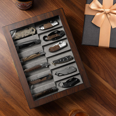Ikkle Walnut case is a thoughtful gift for knife enthusiasts.