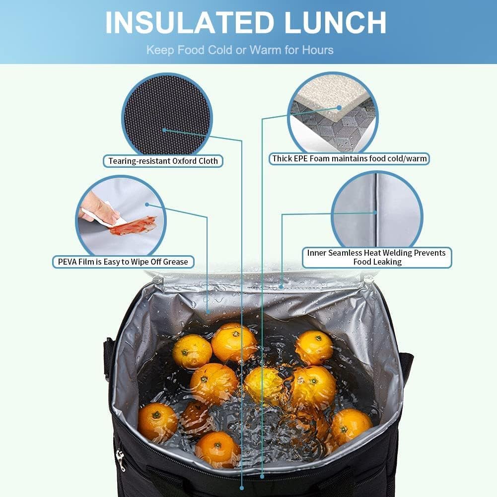 Iknoe cooler bag detachable shoulder strap for hands-free carry