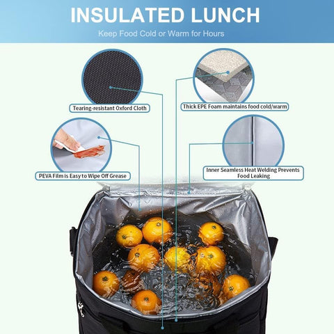 Iknoe cooler bag detachable shoulder strap for hands-free carry