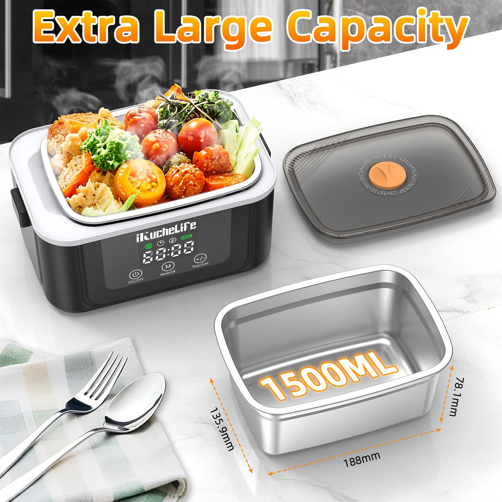 ikuchelife included spoon and fork set enhances on-the-go dining