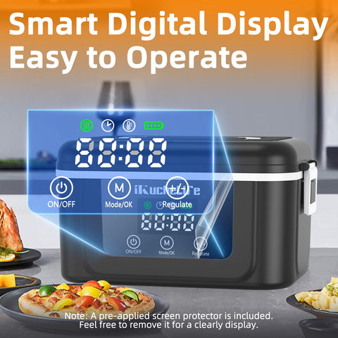 ikuchelife one-point-five-liter capacity container fits larger meals on the go