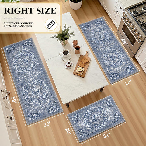 Ileading Boho Kitchen Rug 20x48 Floral adds pattern and warmth to the prep area.