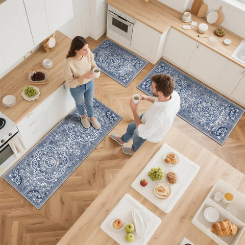 Ileading Boho Kitchen Runner Floral blends decor and practical path.