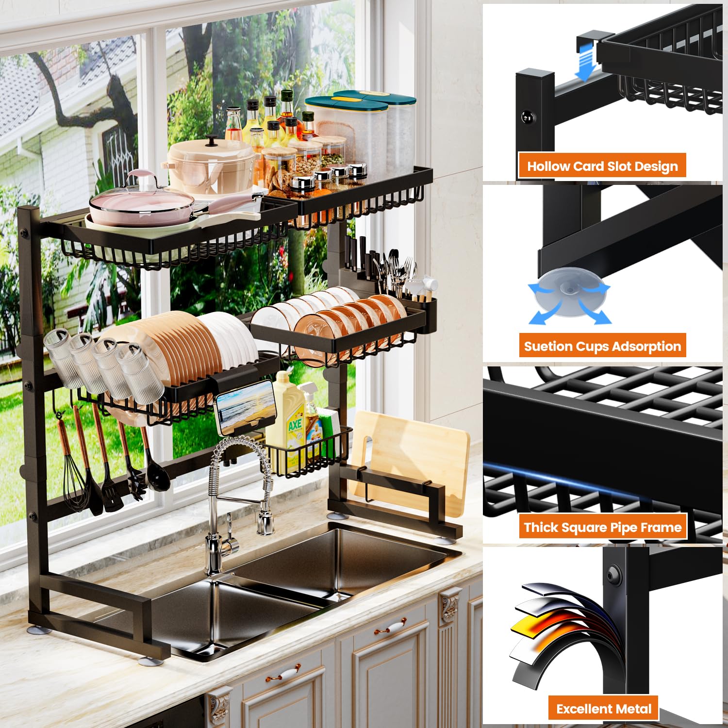 ilvvan easy snap-on design for quick setup over the sink
