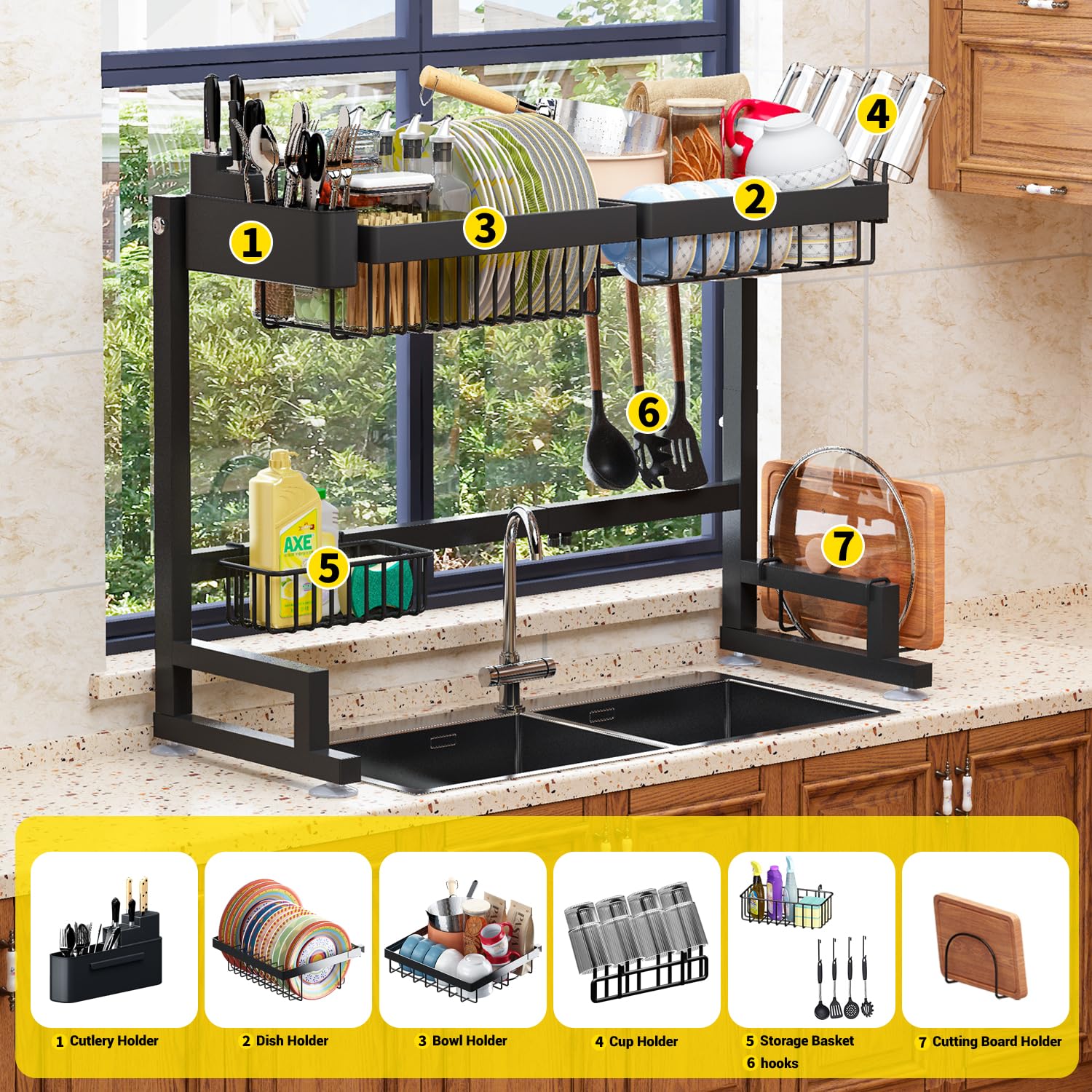 Ilvvan expandable length and height maximize compatibility with sinks.