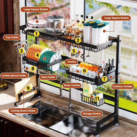 ilvvan rust-proof black metal drying rack resists moisture for daily use