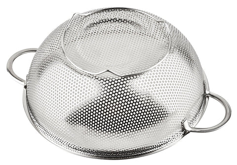 HÖLM Juego de 3 Coladores de Acero Inoxidable con Malla Microperforada (1, 2.5 y 4.5 cuartos)
