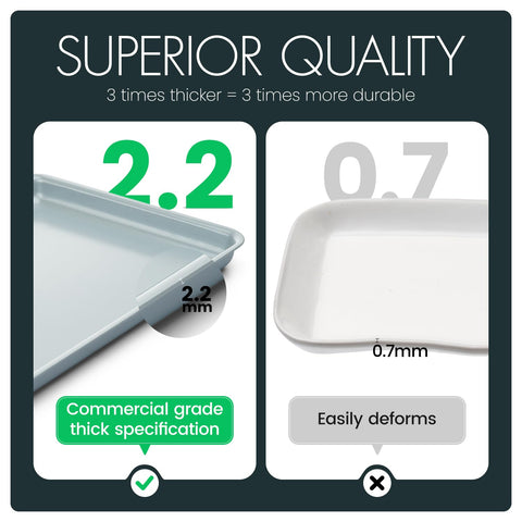 Ceramic Baking Sheet, Cookie Sheets for Baking 15x10", Naturally Non-Toxic Ceramic Coating, 2.2mm Thick Oven Trays for Cooking, PTFE & PFOA Free