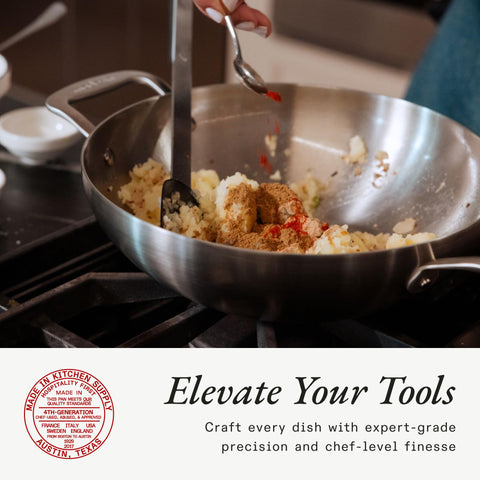 Made In Cookware - Kadai de 10 pulgadas con 5 capas clad de acero inoxidable - Utensilios profesionales - Compatible con inducción