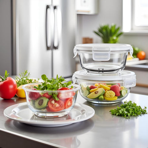 B.GUBOBOYA microwave-safe glass container for quick reheats.