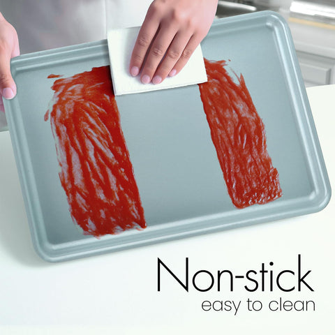Ceramic Baking Sheet, Cookie Sheets for Baking 15x10", Naturally Non-Toxic Ceramic Coating, 2.2mm Thick Oven Trays for Cooking, PTFE & PFOA Free