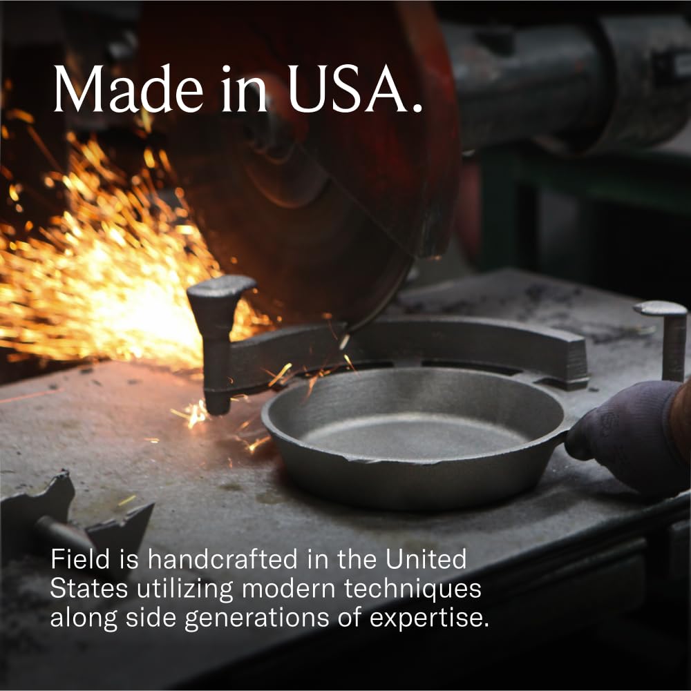 Field Company eco-conscious production of No.4 cast iron skillet