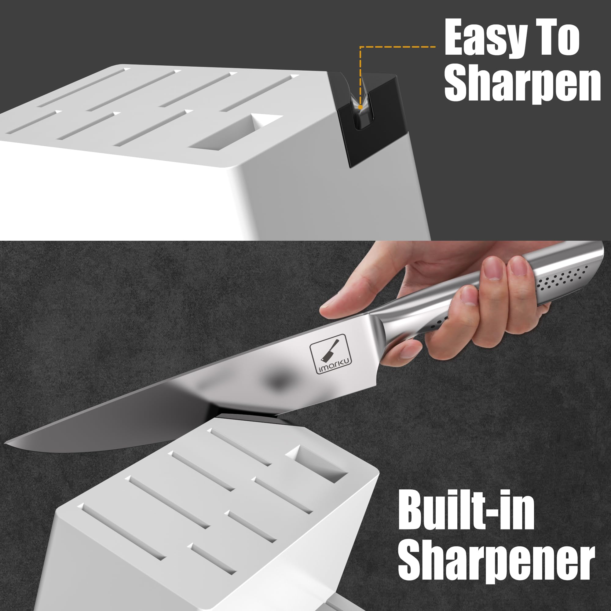 imarku santoku knife 7-inch ultra-sharp blade for efficient chopping
