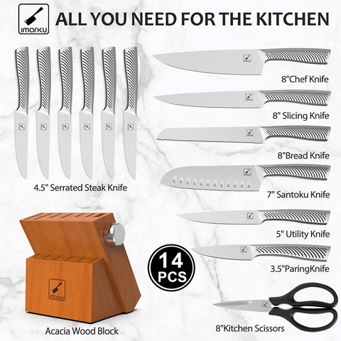 imarku 7-inch Santoku knife for precise mincing and clean cuts