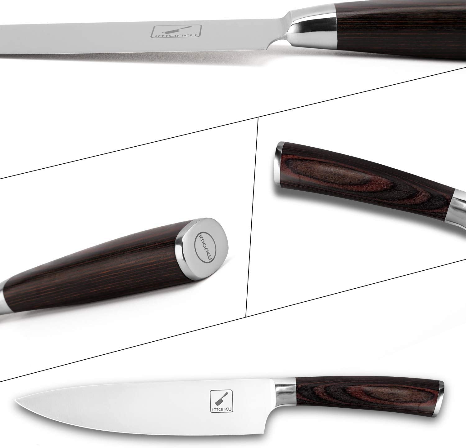 imarku 8-inch high-carbon blade for lasting edge durability