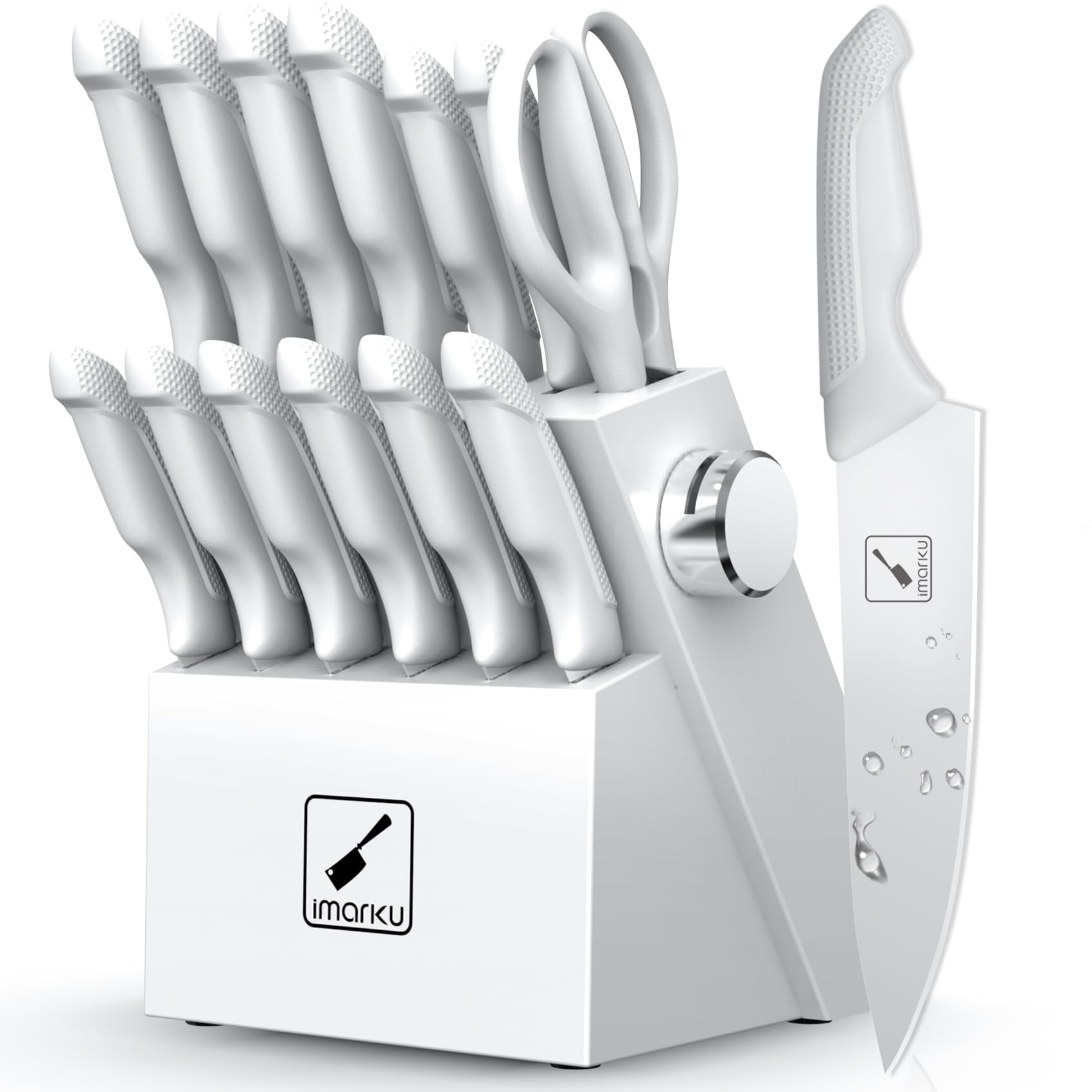 Imarku 8-inch chef knife; precise cutting for meats and vegetables.