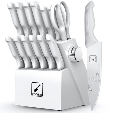 Imarku 8-inch chef knife; precise cutting for meats and vegetables.