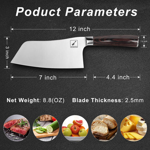 imarku curved-blade design aids chopping, mincing, and slicing vegetables and meats