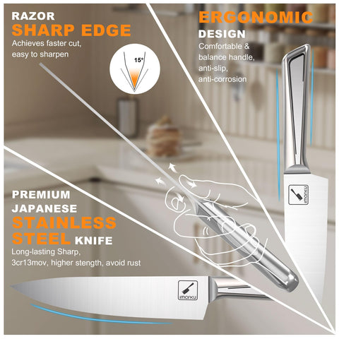 imarku G14 8-inch slicing knife designed for straight, precise cuts