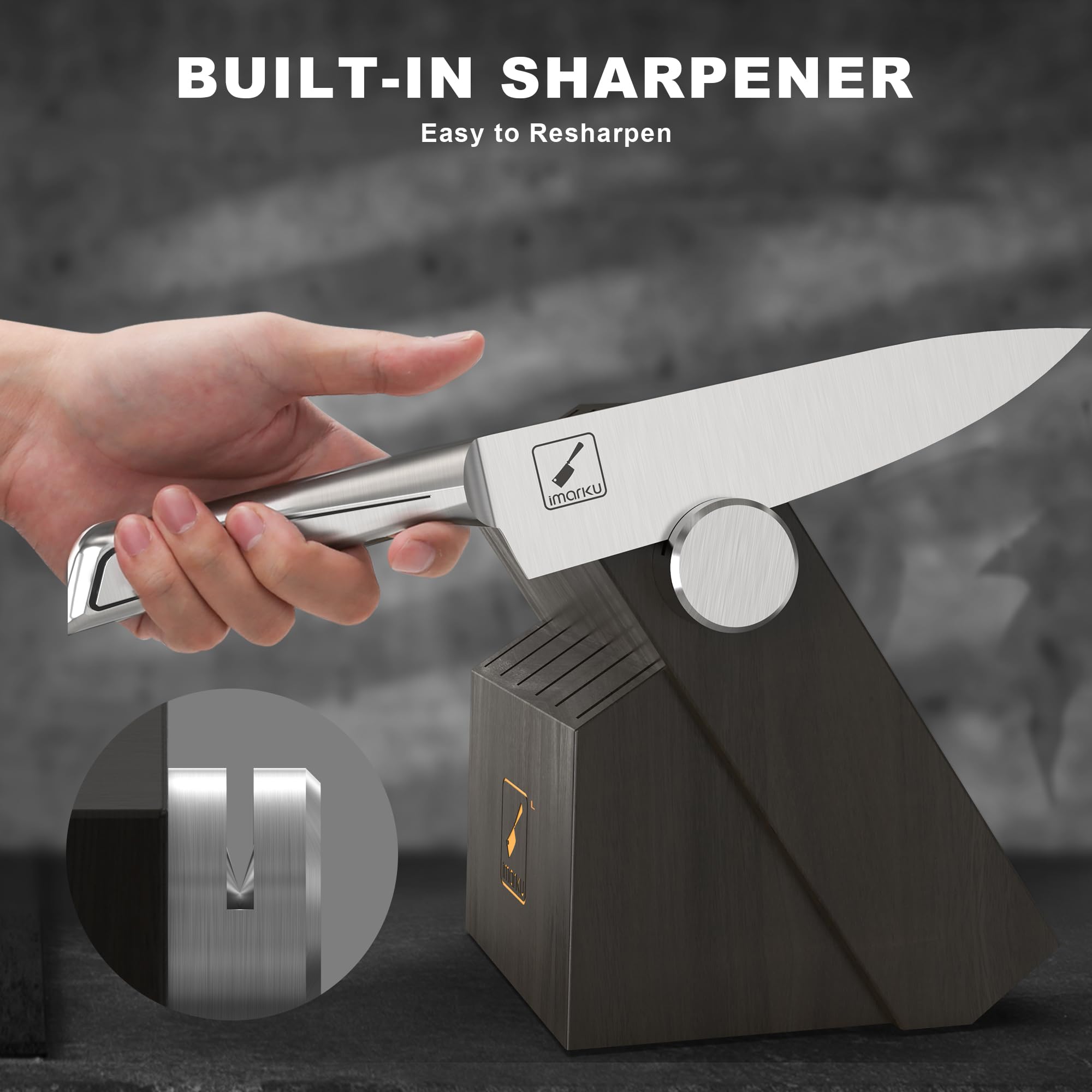 Imarku 8-inch slicing knife ideal for large cuts and roasts