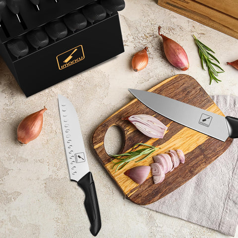 Imarku 14pc set showing durable stainless steel blades