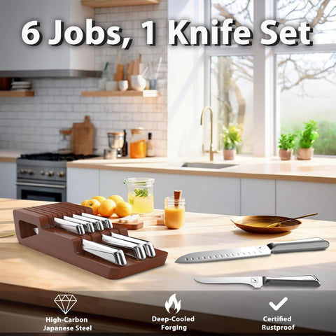 imarku seven-inch santoku knife with comfortable grip