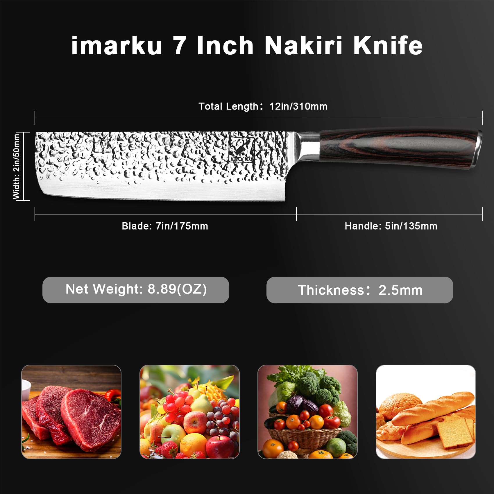 imarku Nakiri Knife mirror-spine showcases refined craftsmanship