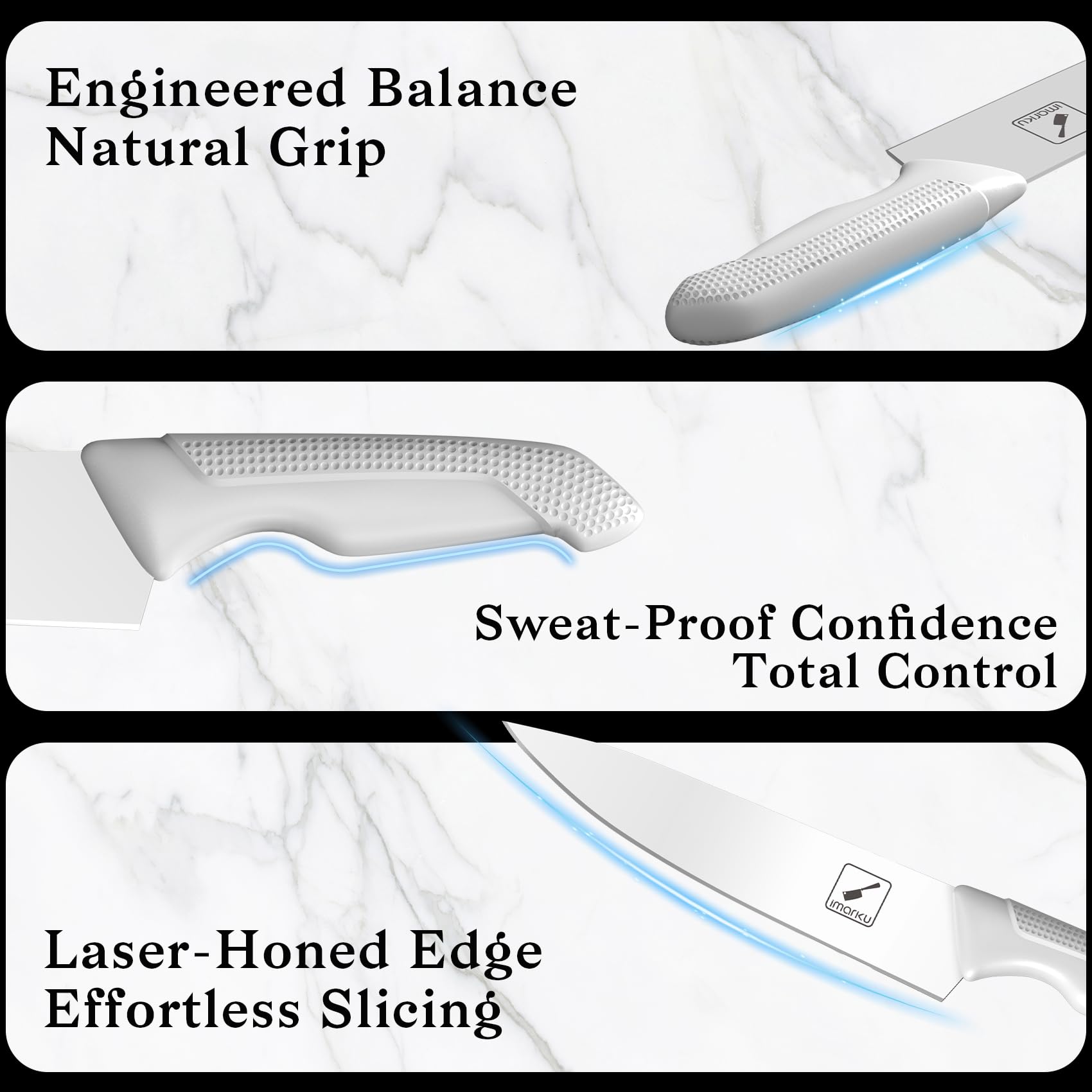 Imarku 3.5-inch paring knife; precise detail work.