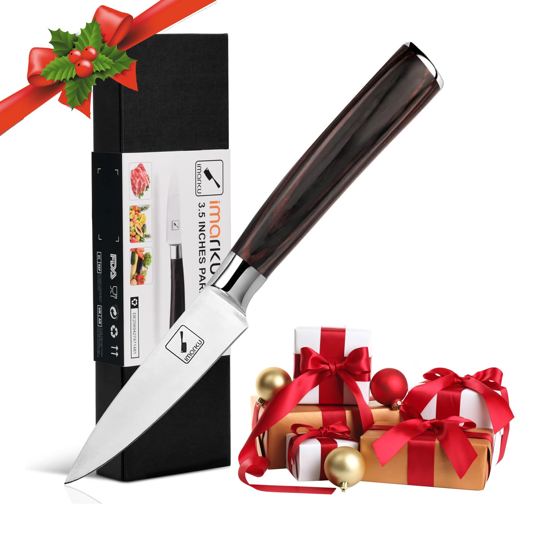 Imarku Paring Knife stainless steel surface reflecting quality craftsmanship