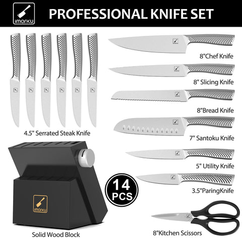 imarku razor-sharp japanese high-carbon steel blades for clean cuts