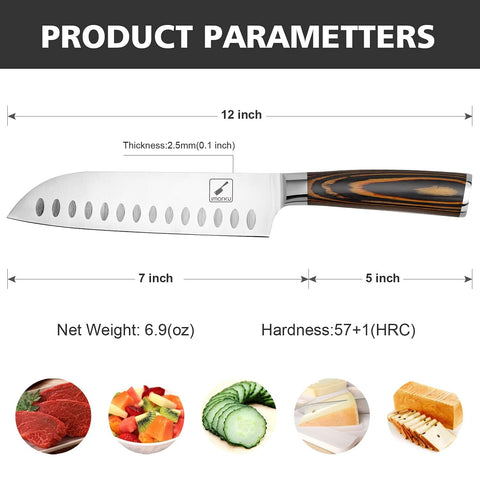 imarku santoku knife 7-inch gift packaging suggests an elegant gift option