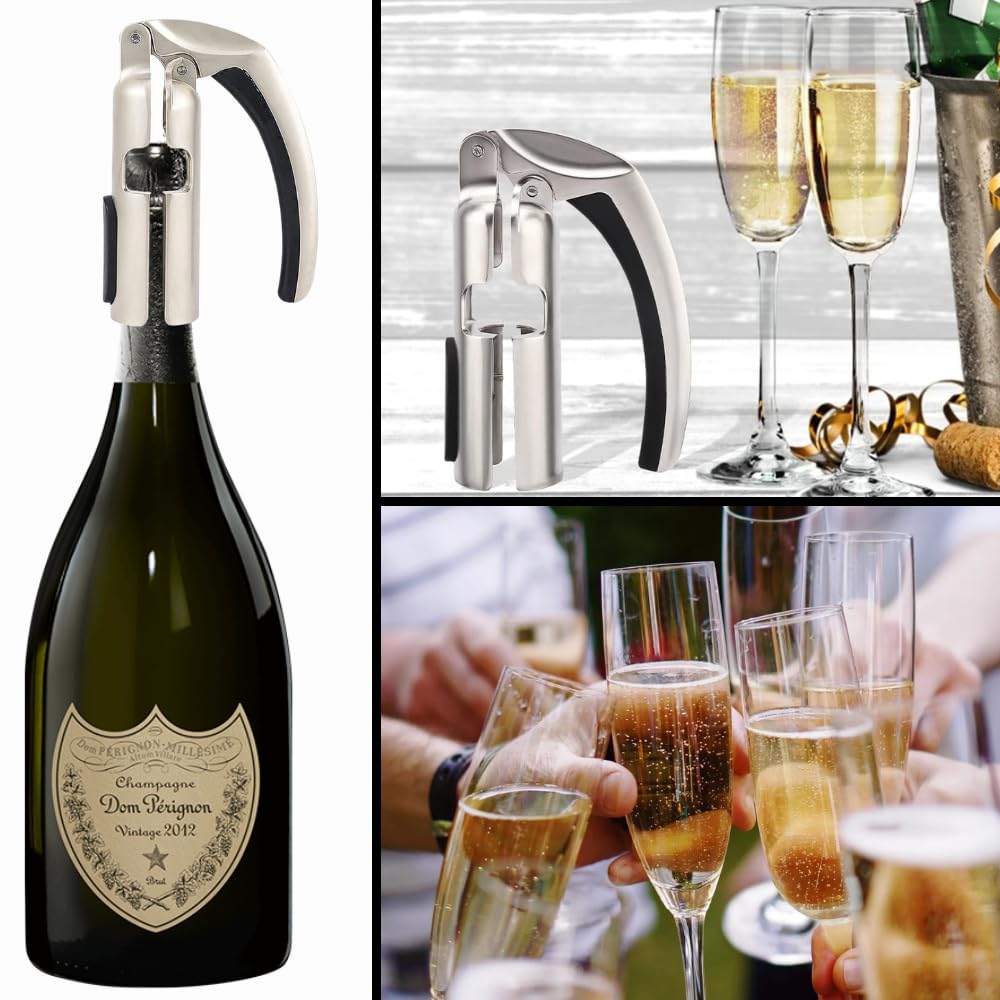 Imbibe & Indulge party-ready champagne opener in action.