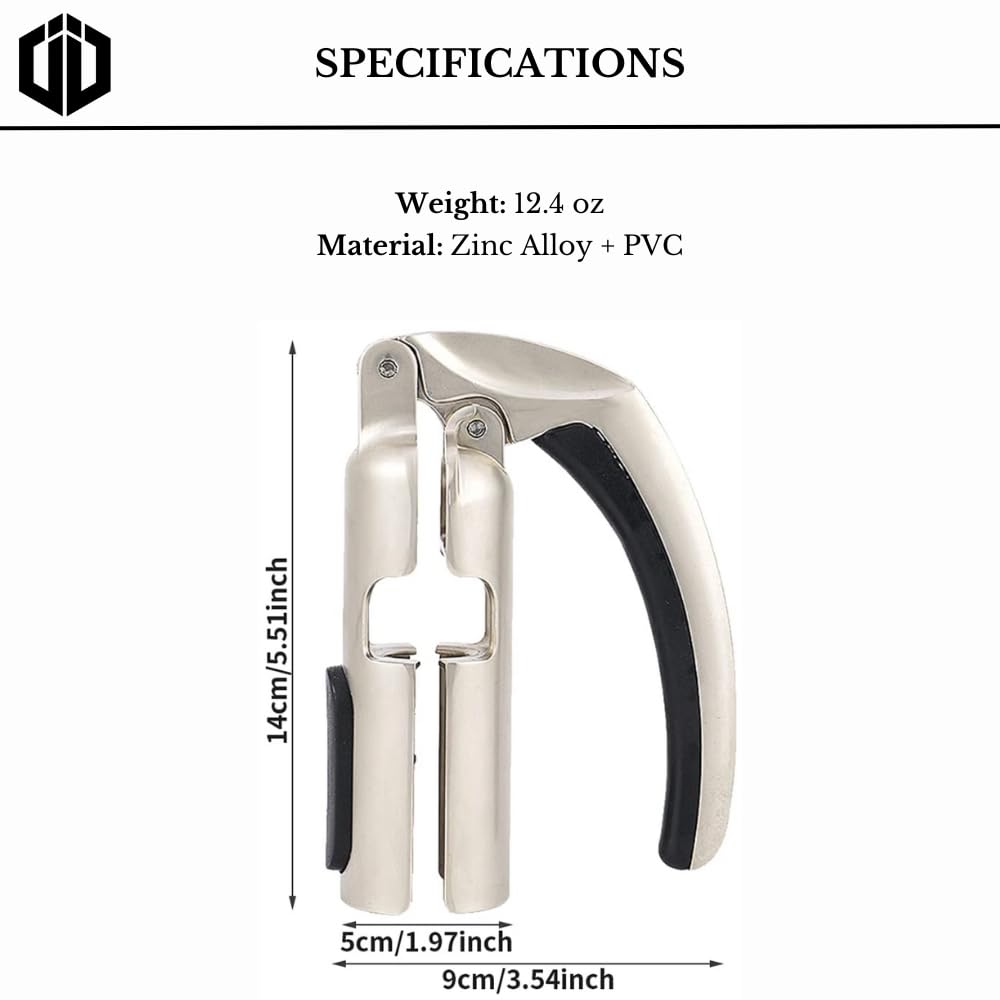 Imbibe & Indulge lever-action opener with secure grip.