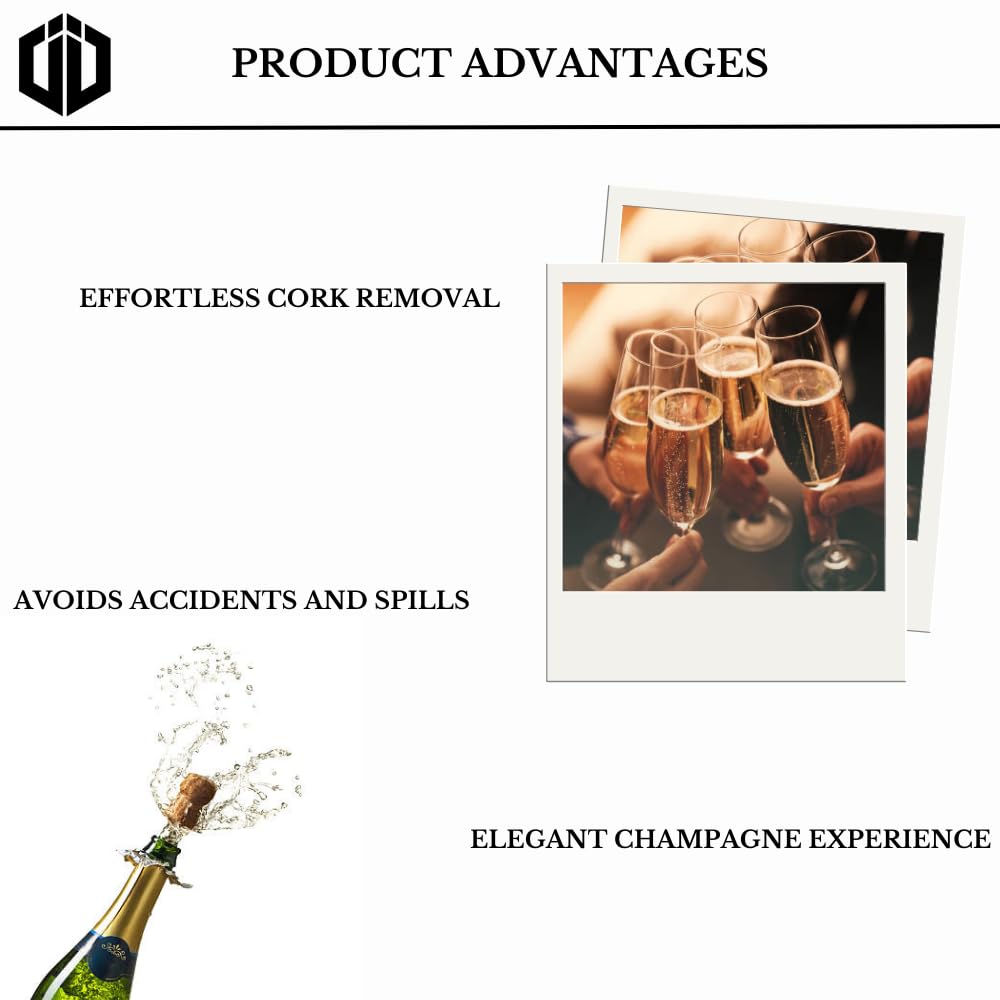 Imbibe & Indulge non-slip handle for safer cork opening.