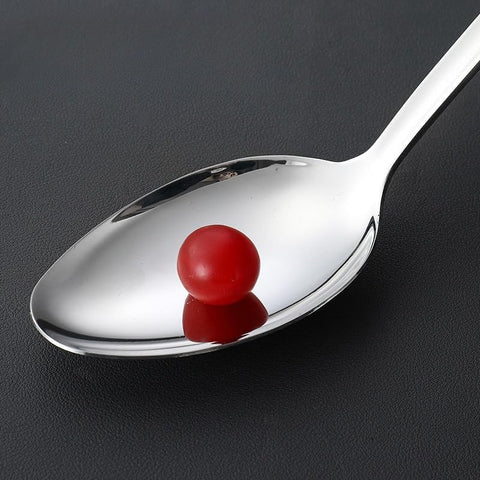 IMEEA large spoon features a wide bowl for quick scooping of liquids and stews.