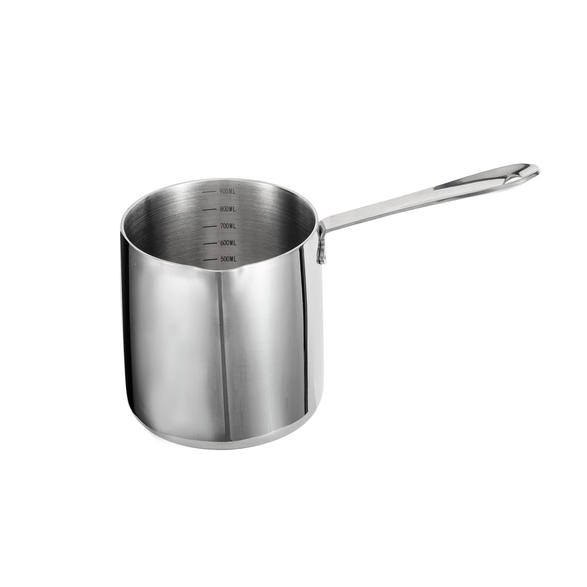 IMEEA milk warmer pot with spout for precise pours in Turkish coffee