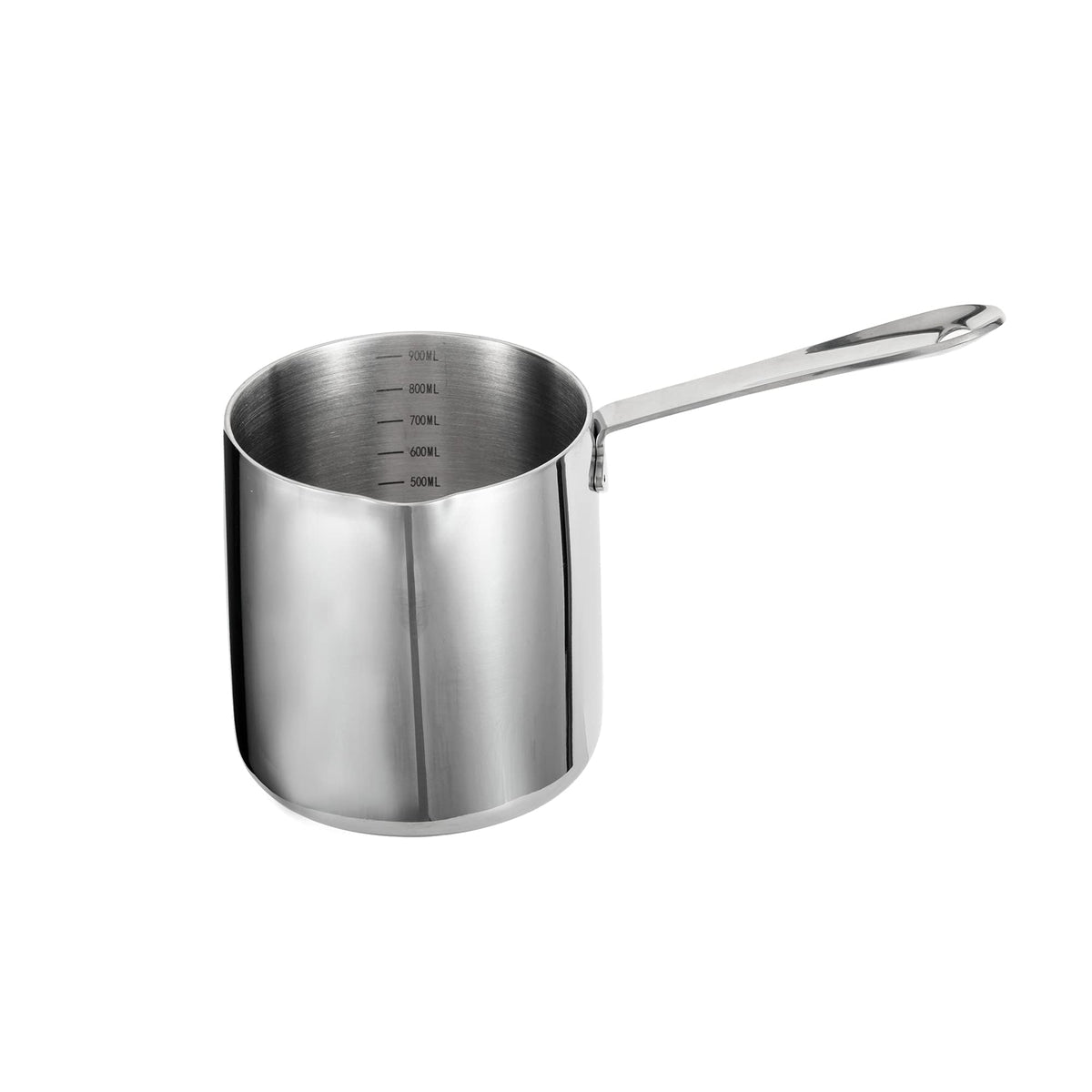 IMEEA milk warmer pot with spout for precise pours in Turkish coffee