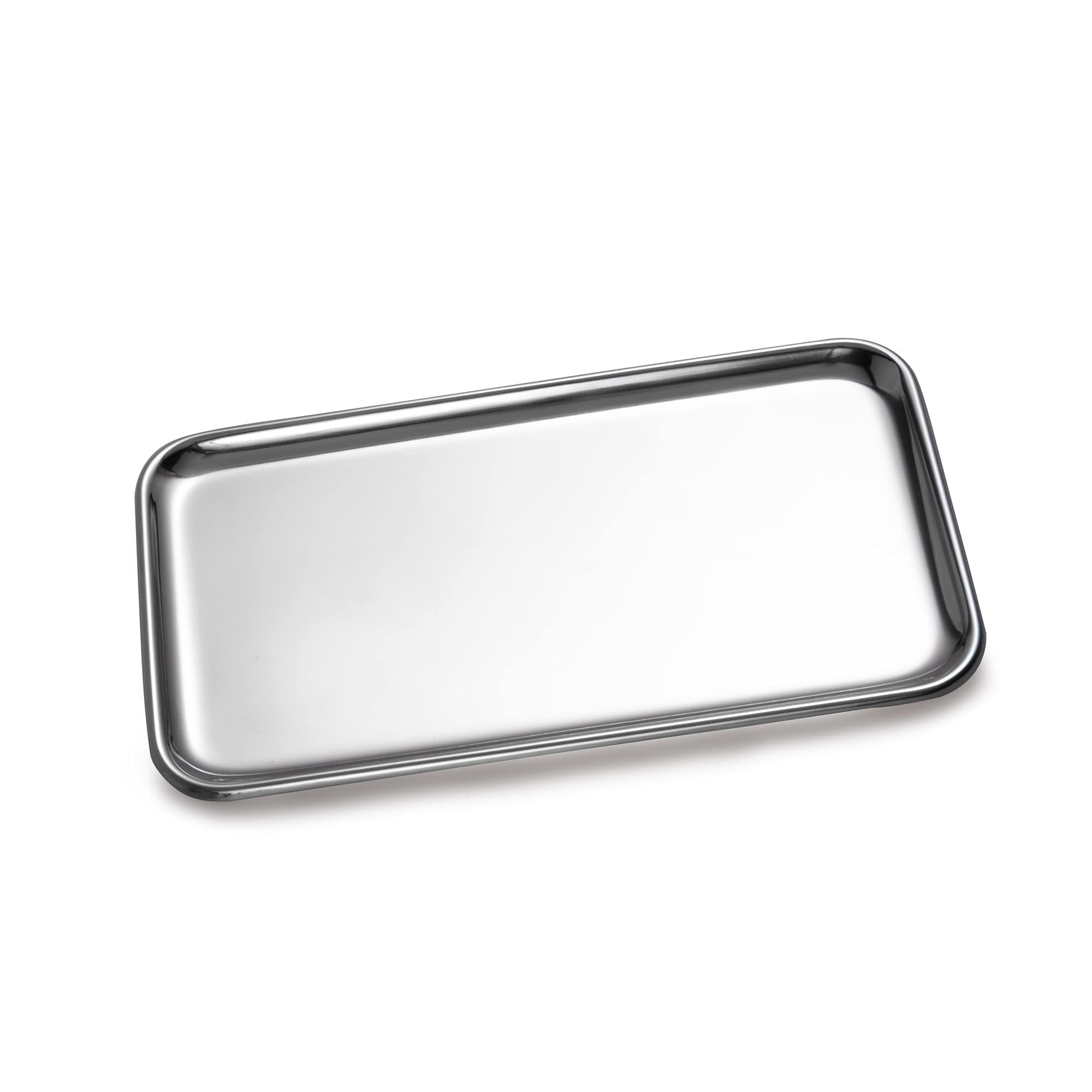 IMEEA small silver tray on vanity for jewelry organization and elegance