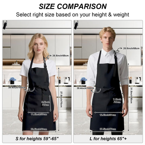 IMERAGO large 27.5x31.5 inch apron with waist ties for versatile fit.