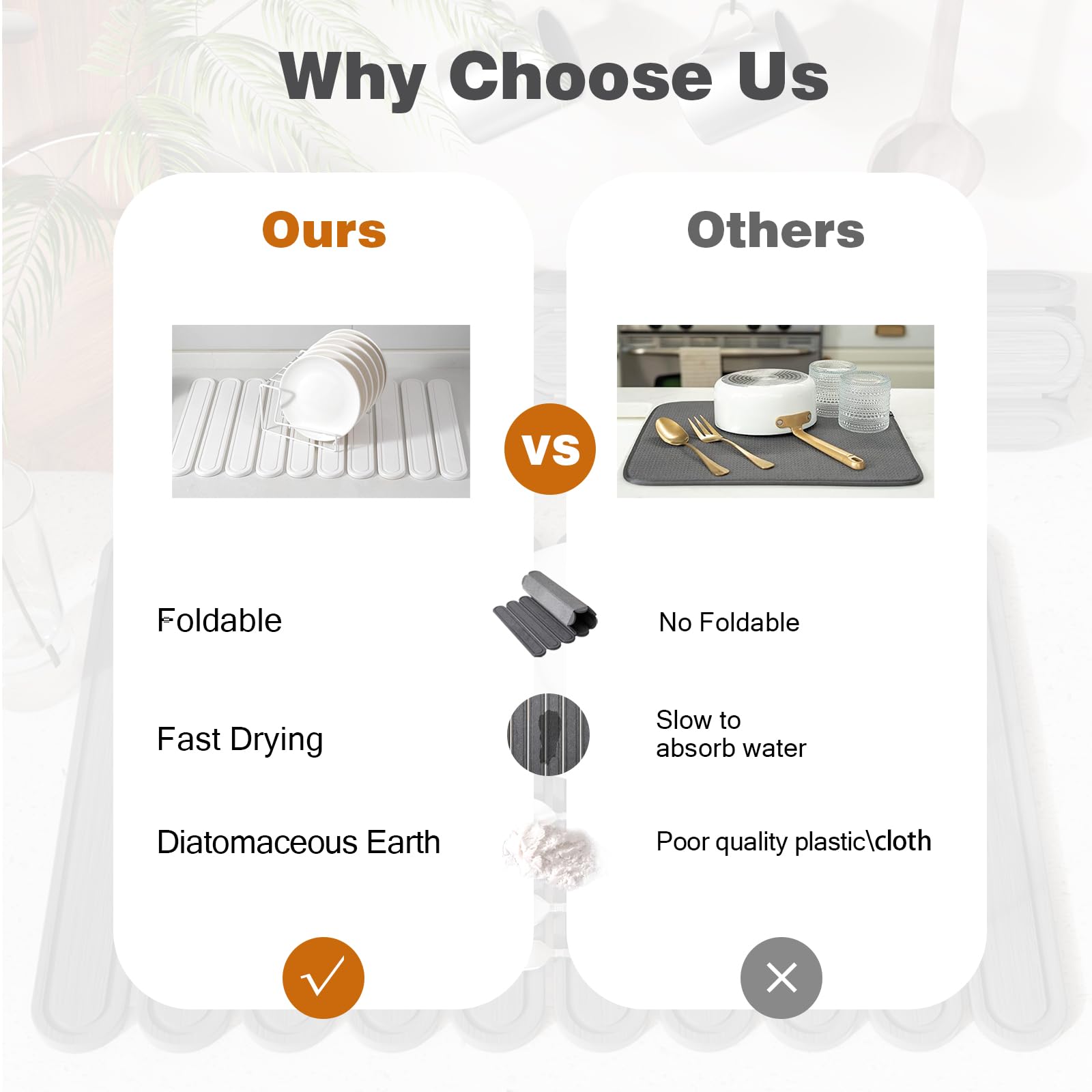 Imgrose stone drying mat easy-clean surface with non-slip pad for stability.
