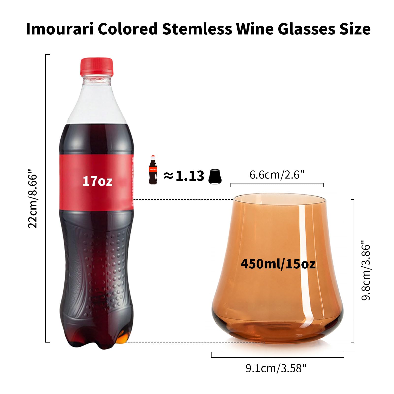 Imourari stemless crystal glass with stable base reduces spills.