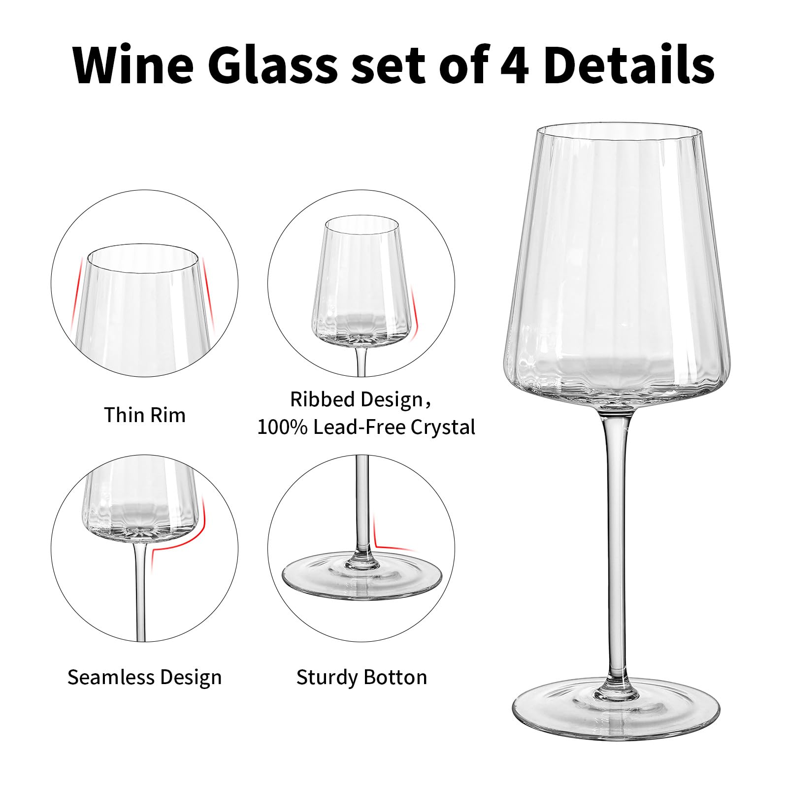 Imourari wine glass 13.5oz capacity for versatile red or white pours.