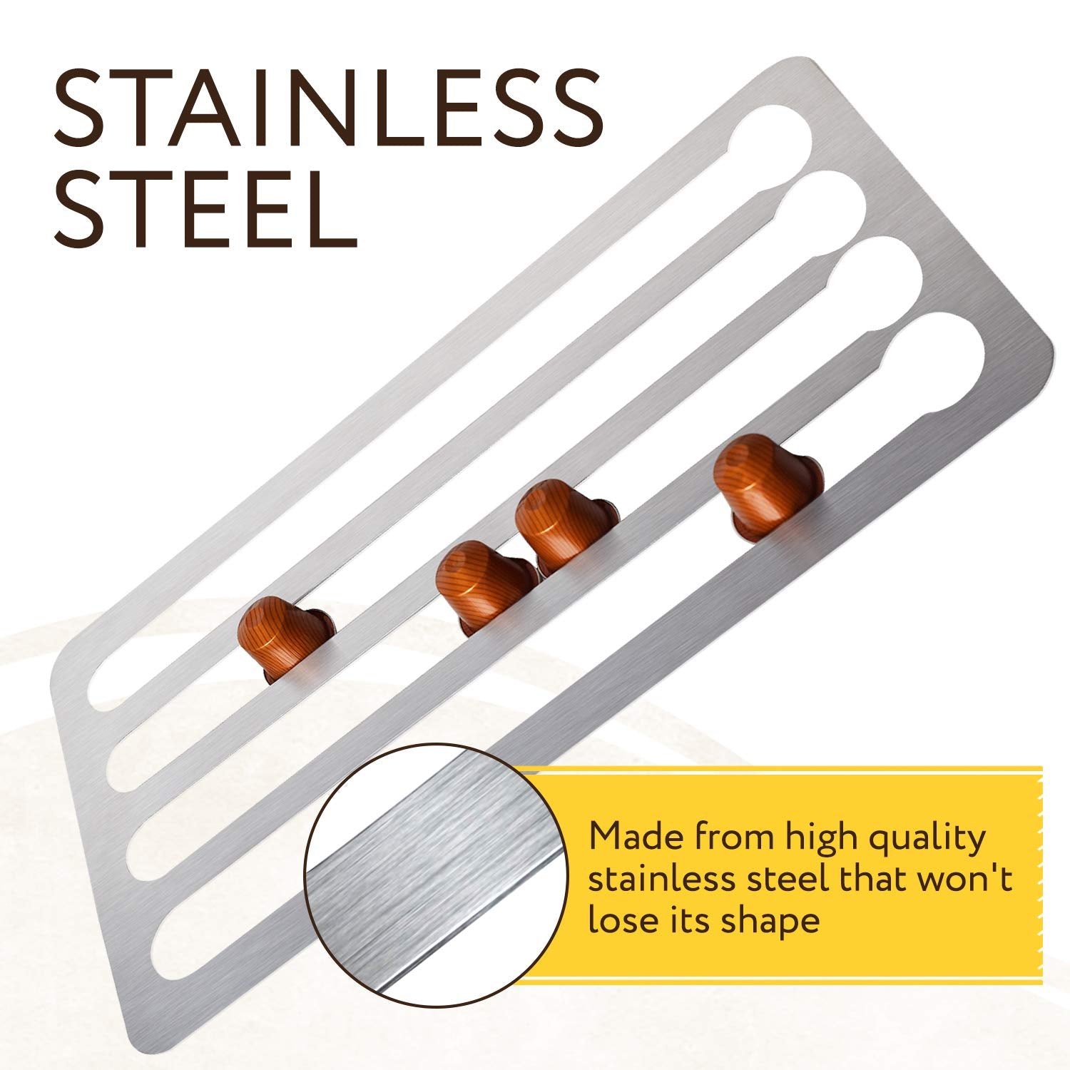 IMPRESA adhesive-strip mounting enables quick, secure installation.