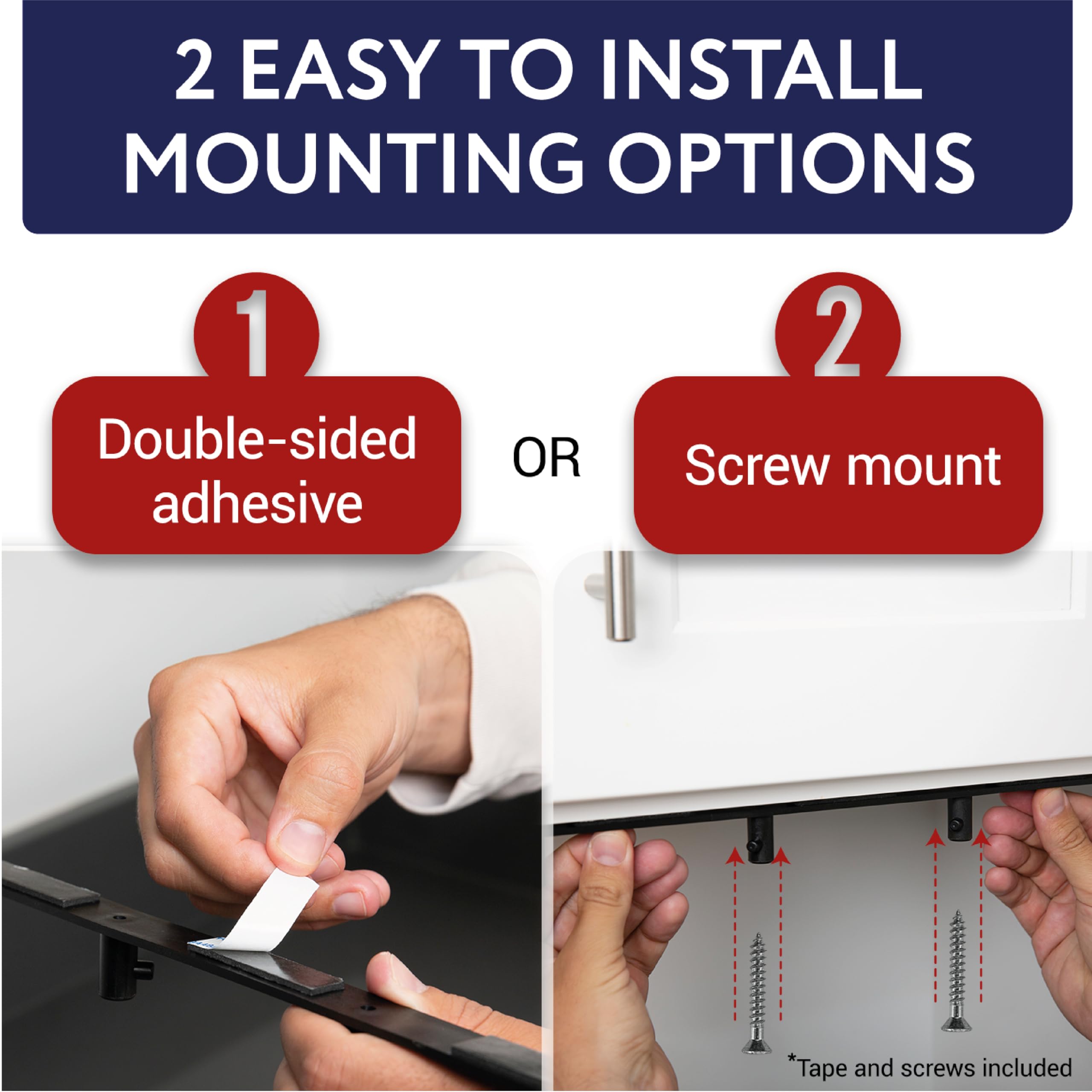 IMPRESA organizer with screws included for quick, secure wall installation.