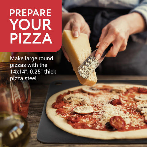 IMPRESA pizza plate on oven rack demonstrates versatile oven and grill compatibility.