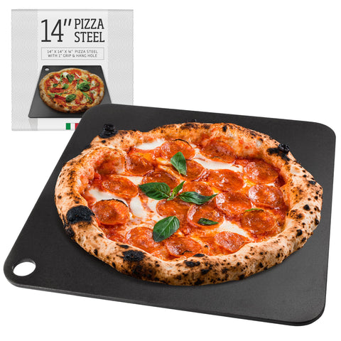 IMPRESA pizza oven steel plate 14x14 surface for even heating and crisp crust.
